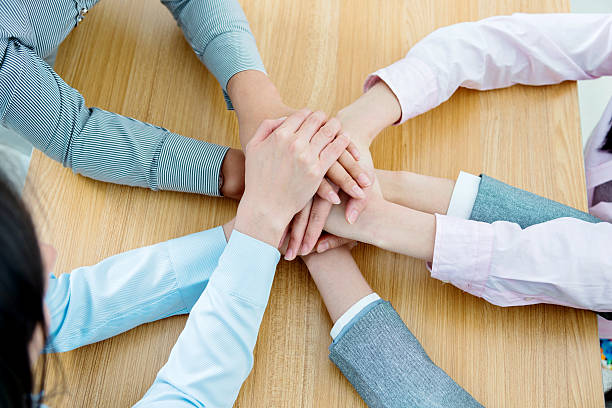 istock Group of hands together 502460540