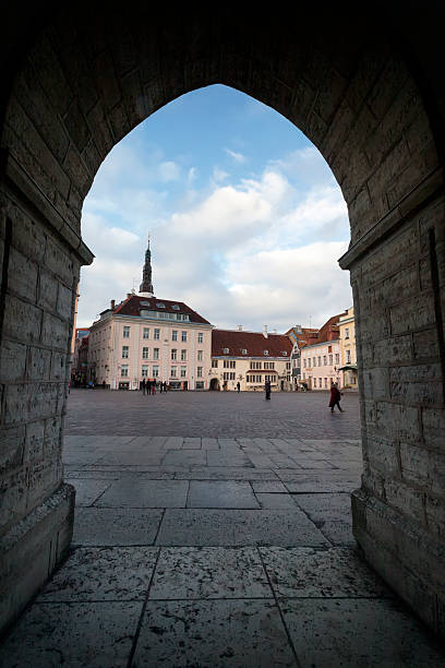 таллина — old town - raekoja plats стоковые ф�ото и изображения