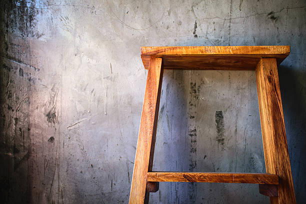 istock wooden staircase in an empty 502462620