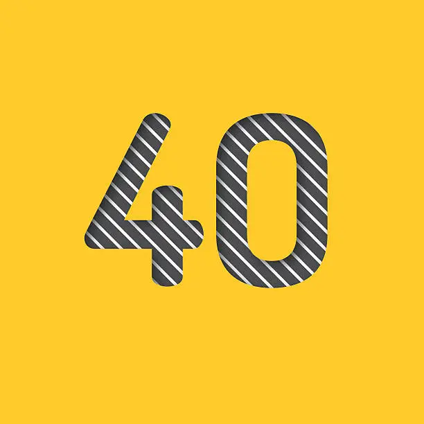 Vector illustration of Number 40 background
