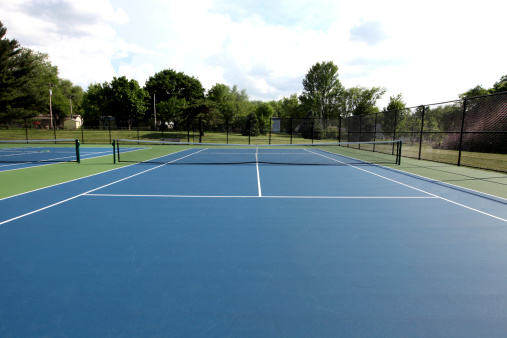 blue courts.