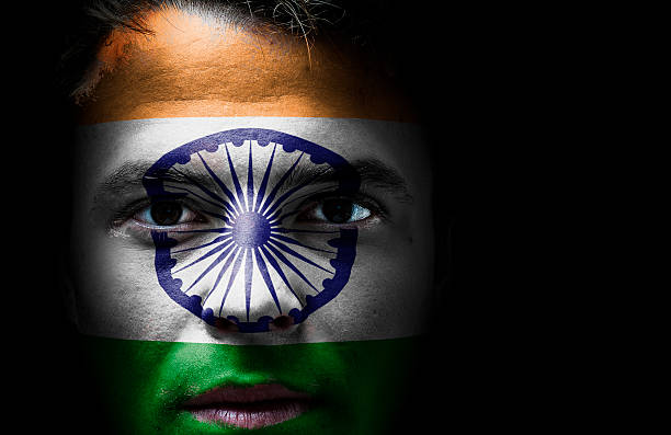 istock India, Indian flag on face 502476659