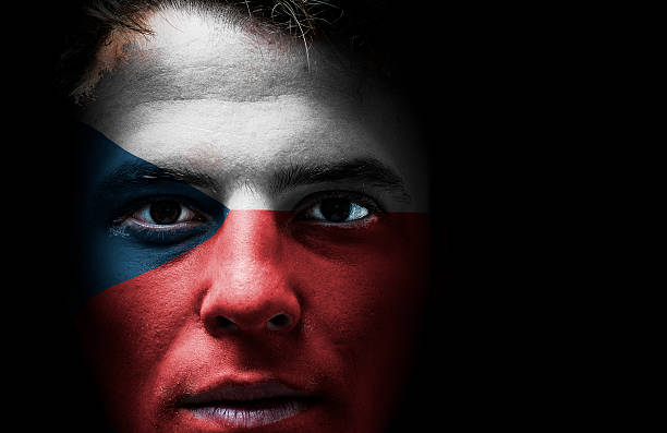istock The Czech Republic flag on face 502476669