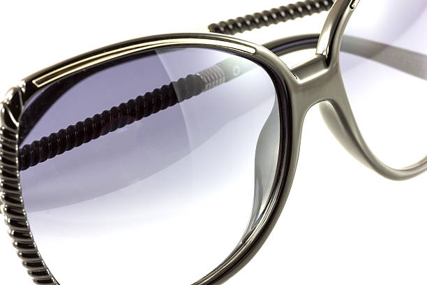 istock Black fashion sunglasses isolate on white 502478149