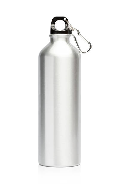 Aluminum bottle stock photo