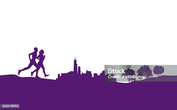 ランニング Interracial カップルジョギングシティパークのグラフィック - マラソンのベクターアート素材や画像を多数ご用意 - マラソン, シカゴ市, 走る