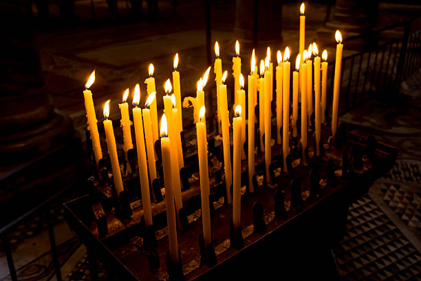 istock Church candle in a row. 502479209