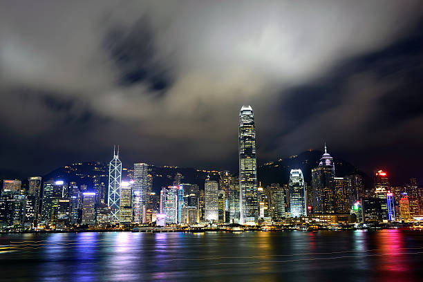 Nice night view, Hong Kong stock photo