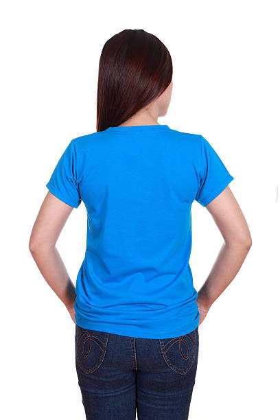 istock female with blank t-shirt (back side) 502480771