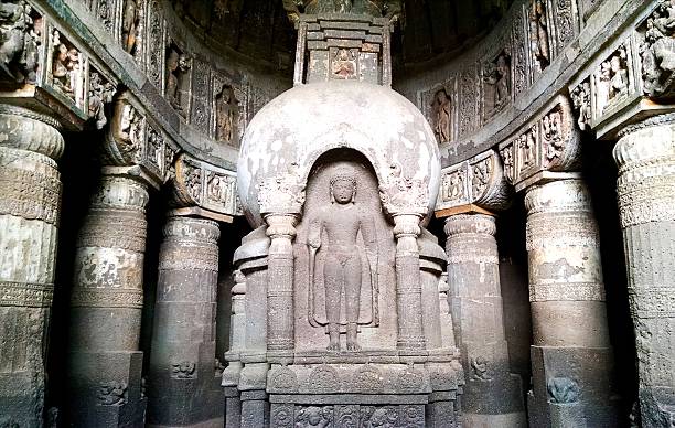 istock Buddhist Architectural Marvel of Ajanta Caves 502482118