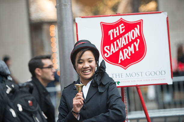 Salvation Army Collection Crew stock photo