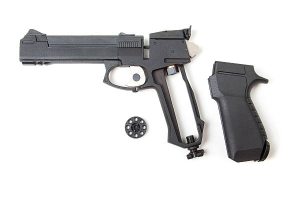 istock Disassembled gun, isolated 502483358