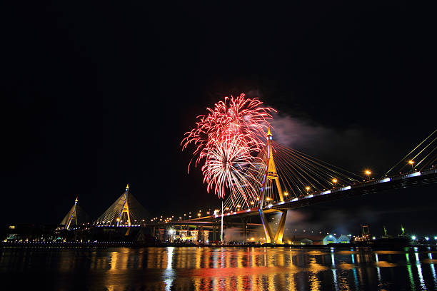 istock Fireworks at Bhumibol Bridge in the night time 502483928