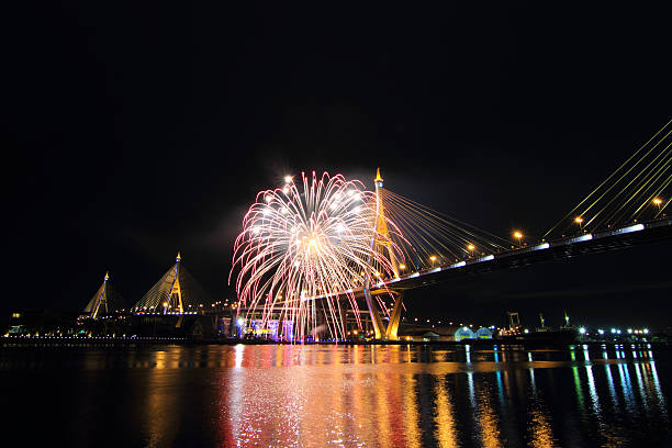 istock Fireworks at Bhumibol Bridge in the night time 502483966