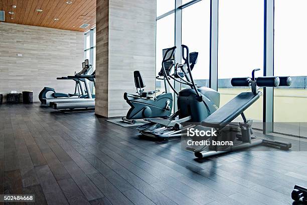 Empty Gym Room Stock Photo - Download Image Now - Gym, Health Club, Luxury