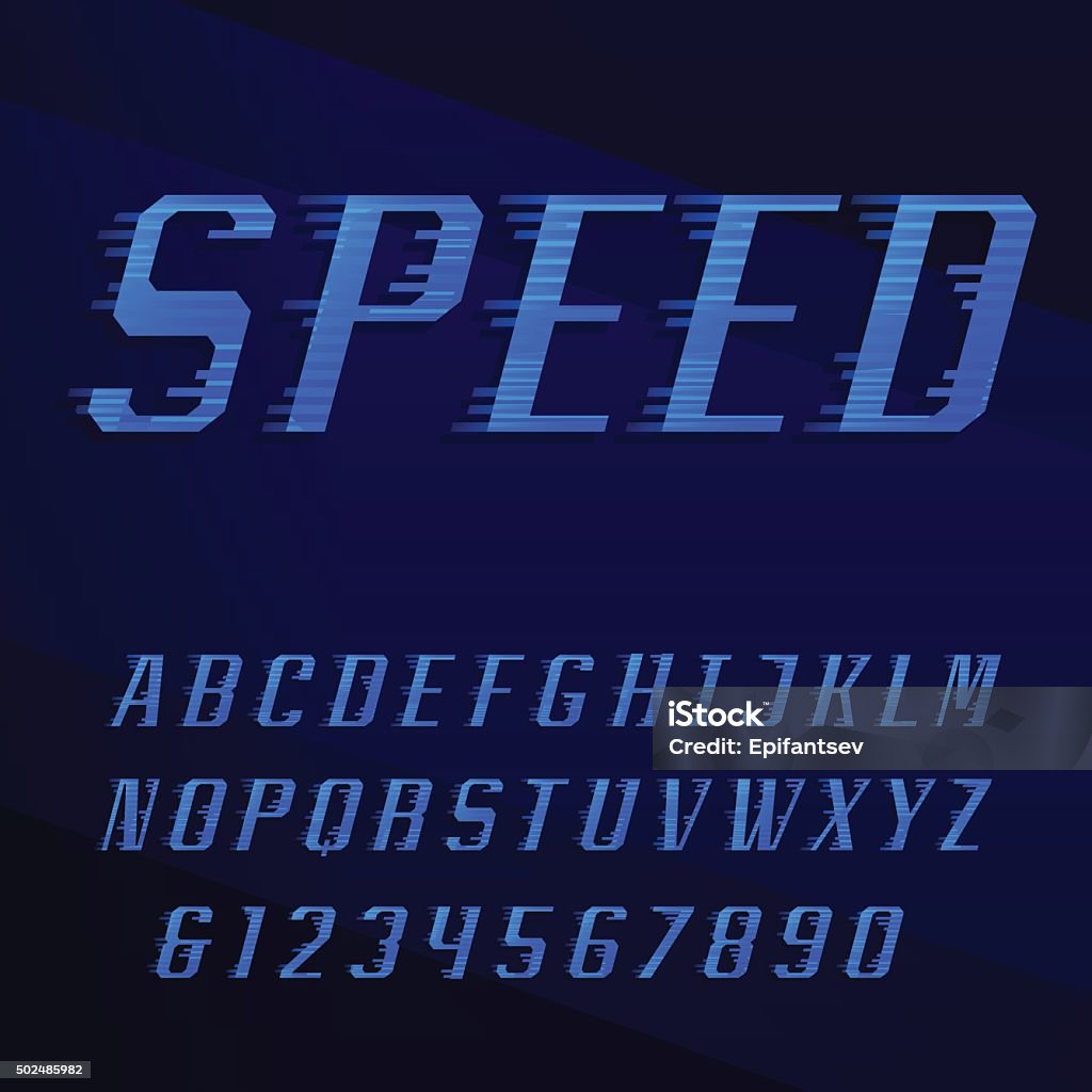 Speed Leter Vector Speed Alphabet Vector Font Stock Illustration - Download Image Now ...