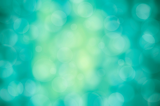 Green-Blue defocused bubble background