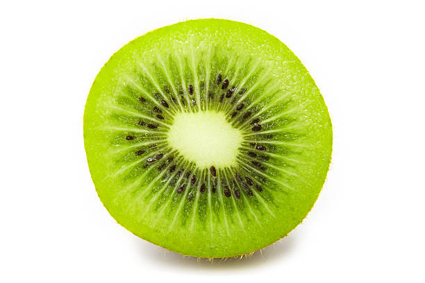 istock Slice of fresh kiwi fruit isolated on white background 502493728