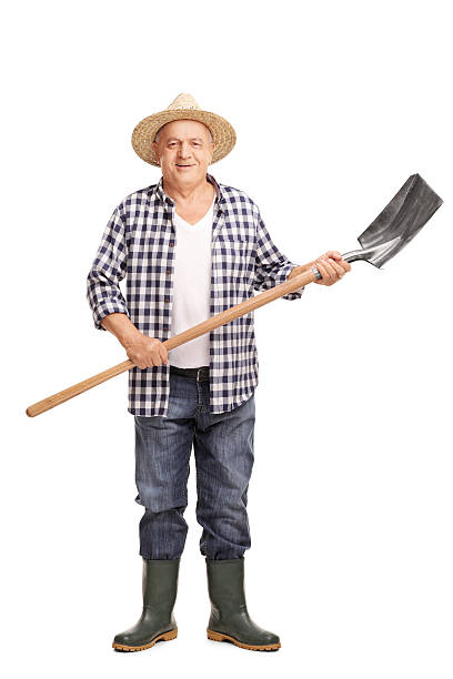 istock Mature agricultural worker holding a shovel 502494940
