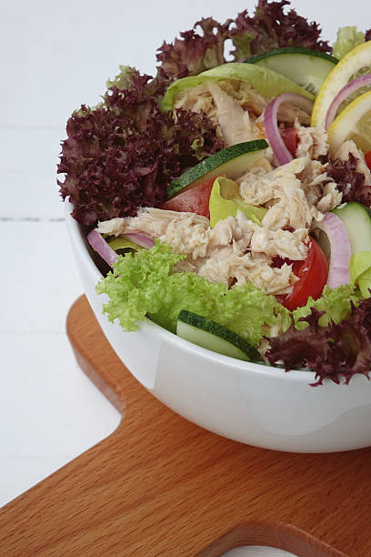istock Fresh vegetable salad with tuna 502496598