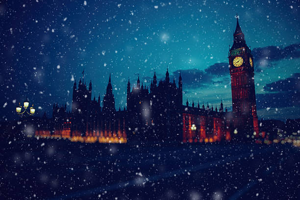 istock Christmas snow in London 502497442