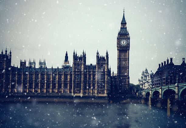 istock Christmas snow in London 502497472