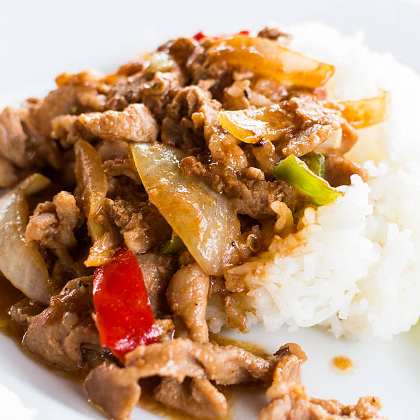 istock Stir fried pork with pickled bean curd 502497806