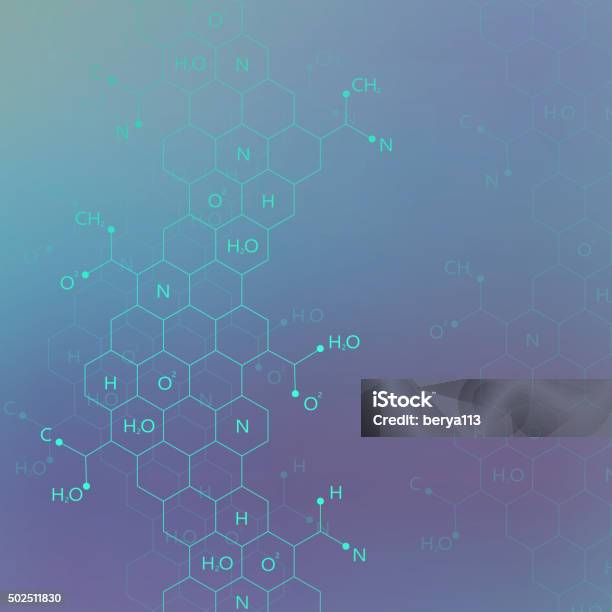 Struttura Della Molecola Del Dna Su Sfondo Blu Vector Per Il Tuo Design - Immagini vettoriali stock e altre immagini di Motivo decorativo