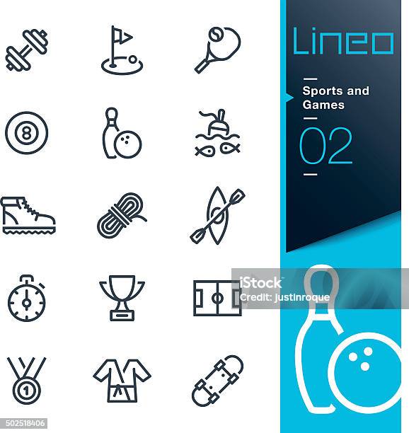 Lineo Sports And Games Line Icons Stock Illustration - Download Image Now - Icon Symbol, Sport, Golf