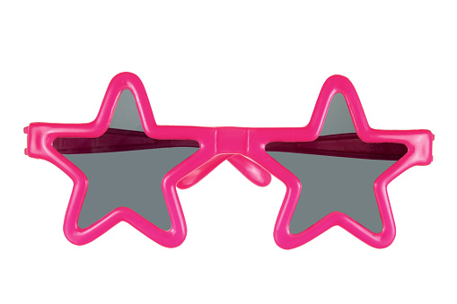 Party Sunglasses on White Background