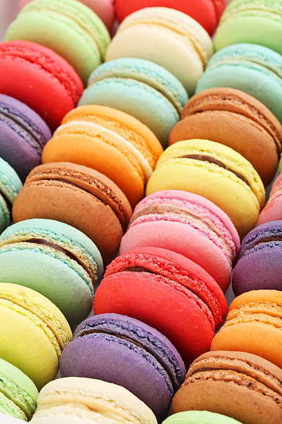 istock French colorful macarons background, close up 502519104