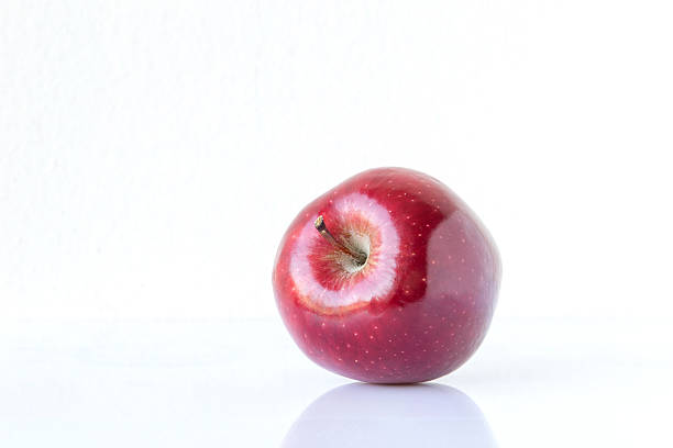 istock Red ripe apple on white background 502519388