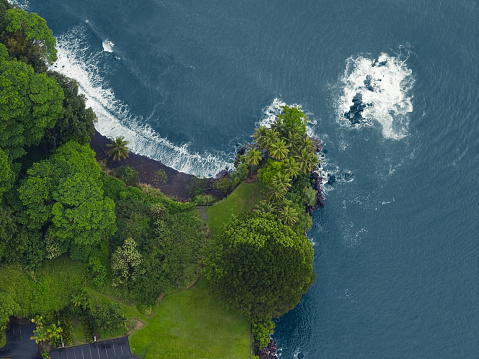 Aerial view of the north coast, Kauai, Hawaii