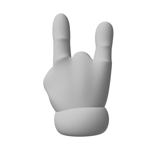istock 3D Cartoon hand shape horn sign 502524422