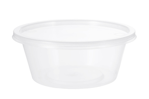 Plastic Container on White Background