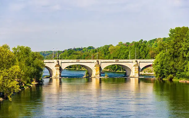 Pont Wilson on the Loire in Tours - France