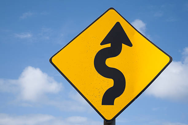 istock Curve Road Traffic Warning Sign 502529498