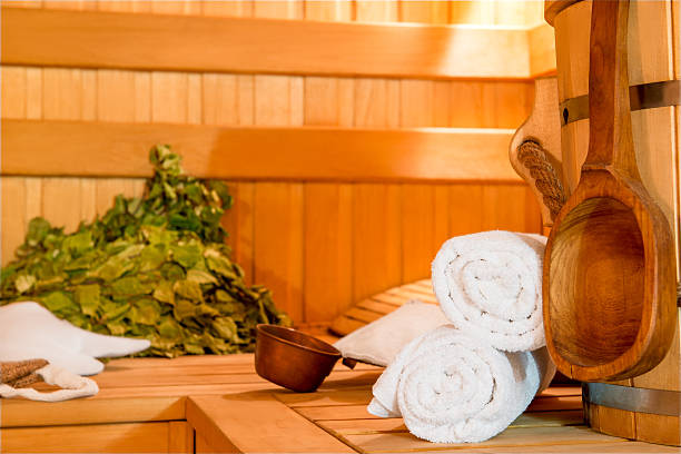 istock Shooting in Finnish bath 502531648