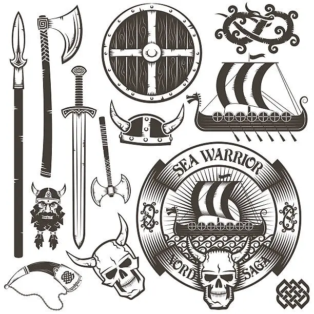 Vector illustration of Viking emblem