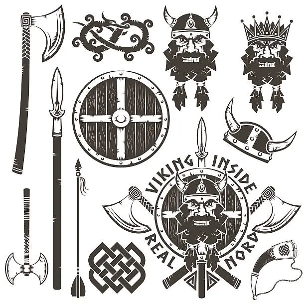 Vector illustration of Viking logo