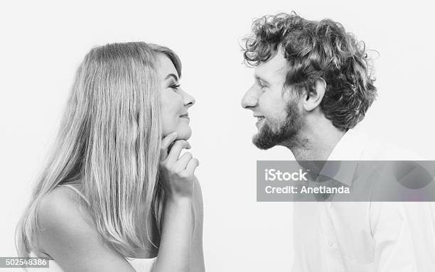 Gorgeous Woman And Handsome Man Loving Couple Stock Photo - Download Image Now - 2015, Adult, Beautiful People
