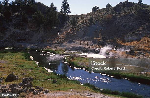 Hot Steam Natural Geothermal Pools Hot Creek Mammoth Lakes California Stock Photo - Download Image Now