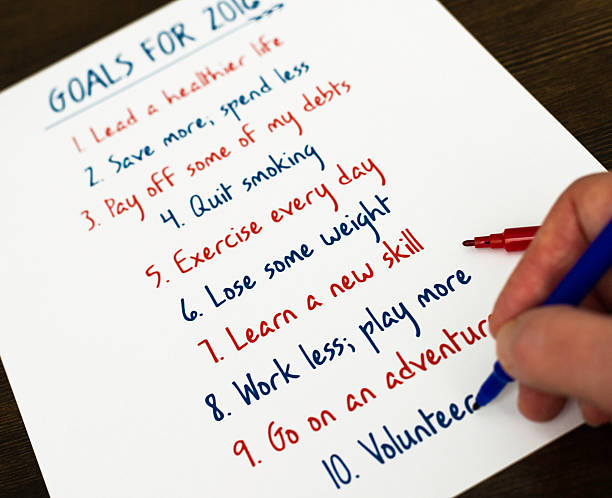 istock Writing out goals for the New Year 2016 502549558