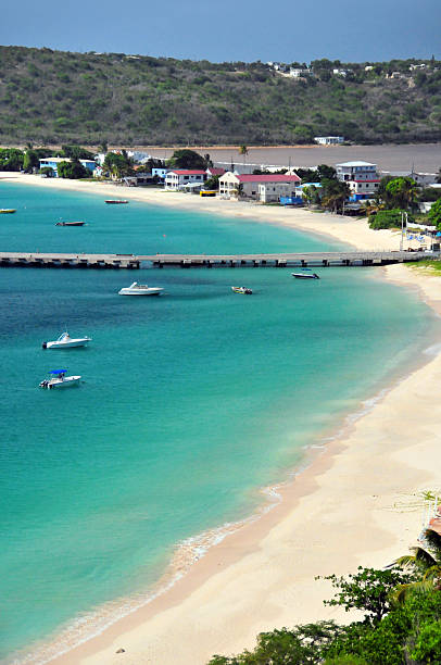 istock Anguilla: Road bay beach and the Sandy Ground  cargo pier 502550714