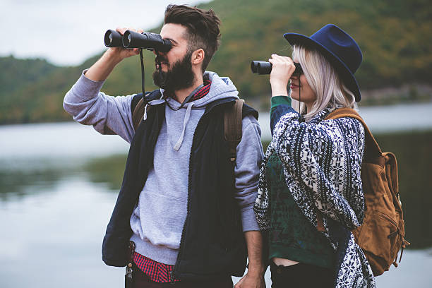 istock Hikers watching the view on the lake 502554842