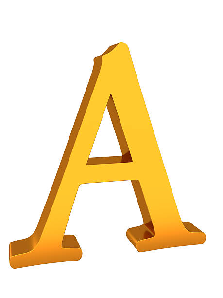 istock Gold Color 3d Letter A 502557552
