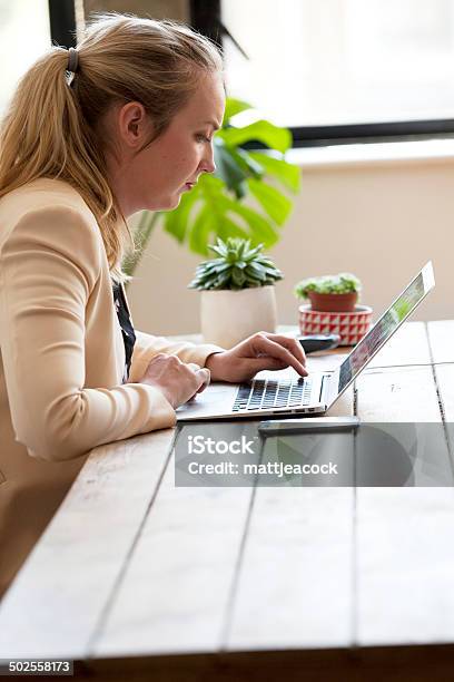 Business Woman Working From Home Stock Photo - Download Image Now - Adult, Adults Only, Business