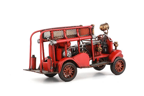istock Antique Fire truck model on white background 502558242