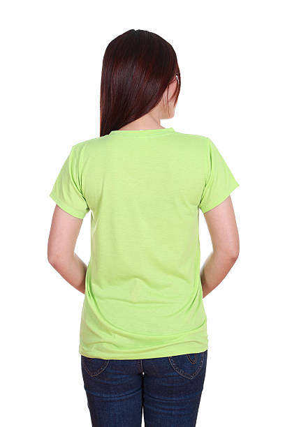 istock female with blank t-shirt (back side) 502558857