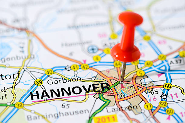 European cities on map series: Hannover European cities on map series: Hannover hanover germany stock pictures, royalty-free photos & images